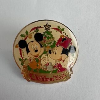 Disney Pin Mickey and Minnie Mouse Holiday Snow Globe TDR (D1)
