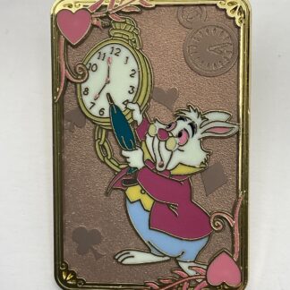 Disney Pin Monogram White Rabbit Alice Wonderland Playing Cards Card Frames H8