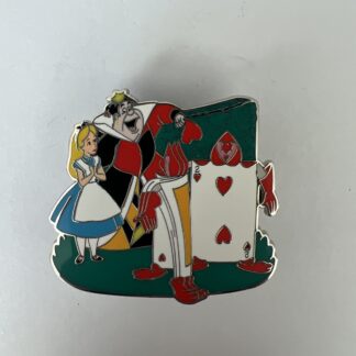 Disney Pin WDW DLR Alice and Queen of Hearts Alice in Wonderland Cards F4