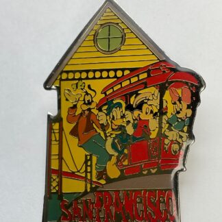 Disney Store San Francisco Fab 4 Mickey Minnie Goofy Donald Cable Car Pin G6