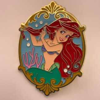 Disney The Little Mermaid Ariel Fork Combing Hair Frame Enamel Pin F8