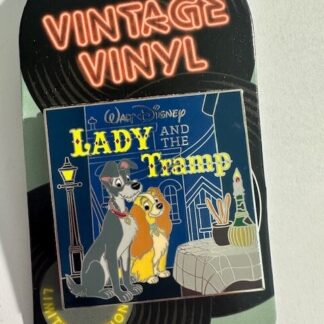 Disney Vintage Vinyl Pin Lady And The Tramp LE 3000 Slider Pin Record (B)