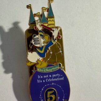 Donald Duck It’s Not A Party It’s A Celebration 5 Year 3D Pin WDW (E3)