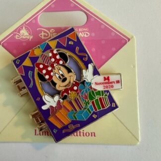 HKDL Hong Kong 2020 Minnie Mouse Birthday LE 600 Hinged Disney Pin (B)