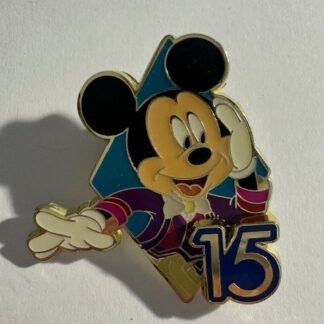 HKDL Mickey Mouse 15th Anniversary Pin Hong Kong Disneyland Disney Pin D7