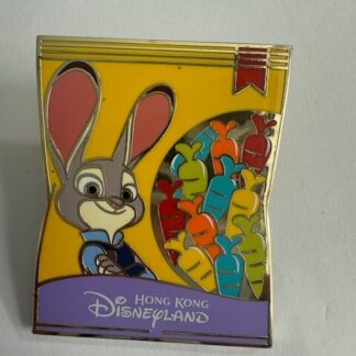 HKDL Pin Carnival Judy Hopps Snack Bag Vending LE 600 Hong Kong Pin (E3)