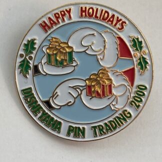 Happy Holidays Disneyana  2000 Mickey & Santa Hands Exchange  Disney Pin (A4)
