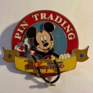 Hong Kong Disneyland HKDL Mickey Mouse With Pin Trading Lanyard 3D Pin (C4)