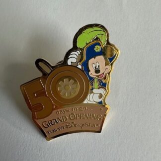 Japan Admiral Mickey Bon Voyage 50 Days to Go GRAND OPENING 2001 Disney Pin B7