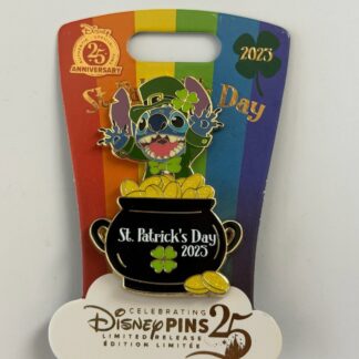 Leprechaun Stitch Jumping Out of a Pot of Gold St. Patrick's Day 25 Disney Pin B
