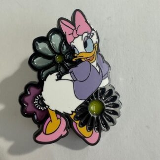 Loungefly Daisy Duck Hands Behind Her Back  Flowers Stained Glass Disney Pin A0