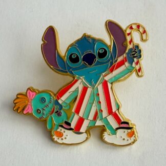 Loungefly Disney Lilo & Stitch Holiday Pajamas Stitch 2024 Disney Pin H7