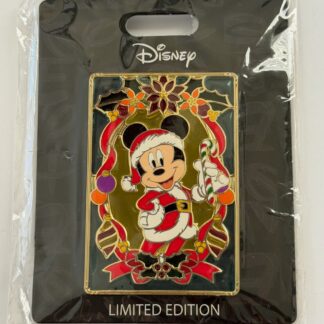 Mickey Santa Christmas Stained Glass PALM Pink A La Model 2023 Disney Pin B