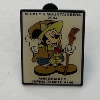 Mickeys Mountaineers 2004 Ann Bradley Japhia Temple Fan Made Pin (C7)