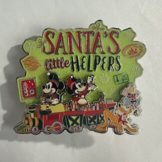 Minnie Mickey Pluto Santa's Little Helpers Train Christmas Disney Pin A1