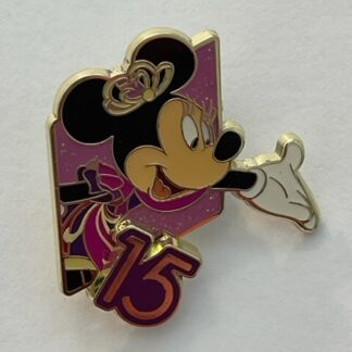 Minnie Mouse Hong Kong Disneyland 15th anniversary Disney Pin LE 500 Pin (A5)