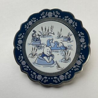 Pooh Tigger Eeyore Ceramic Tonal Floral China Plate Loungefly Disney Pin G6