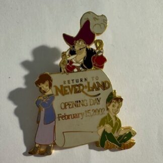 Return To Neverland Opening Day Peter Pan Hook Tinker Jane LE Disney Pin 9941 E5