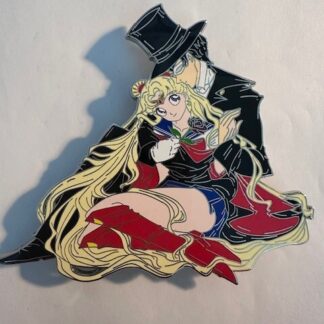 Sailor Moon And Tuxedo Mask Cuddling Couples Fantasy Pin (D3)