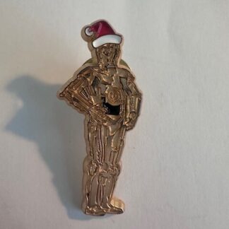 Star Wars C3-PO Santa Hat Christmas Pin (D8)