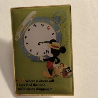TDL Fab 5 Rectangle Series Mickey Clocks Watching Disney Pin (B6)