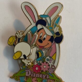 TDR Tokyo Easter 2017 Mickey Mouse Flowers Bunny Ears Disney Pin LE (B7)