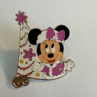 TDS Minnie Mouse Christmas Tree Game Prize White Disney Pin (C4)