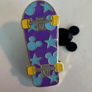 Uncas Skateboard Mickey Mouse Skateboarding Blue Purple Disney Pin (D3)