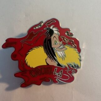 Villains Cruella De Vil Red Yellow 2023 101 Dalmatians Disney Pin (C1)