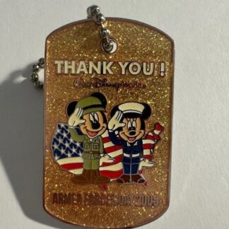 WDW - Armed Forces Day 2005 Mickey & Minnie Dog Tag Disney Pin B8