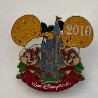 WDW Characters with Cinderella Castle Chip & Dale 2010 Pin (D0)