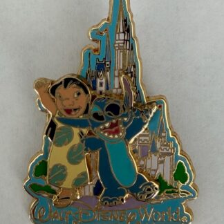 WDW Lilo & Stitch in Front of Cinderella's Castle 3D Disney Pin F9
