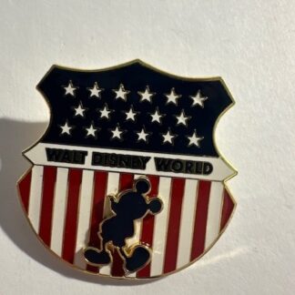 WDW - Mickey - Walt Disney World - USA Flag Shield 2001 Disney Pin F6