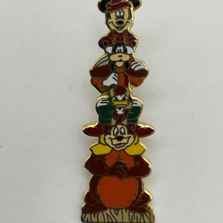 WDW Wilderness Lodge Hat Totem Pole Mickey Goofy Donald Disney Pin (B8)