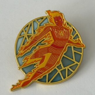 loungefly Human Torch Fantastic Four First Step Stained Glass 2025 Disney Pin G8