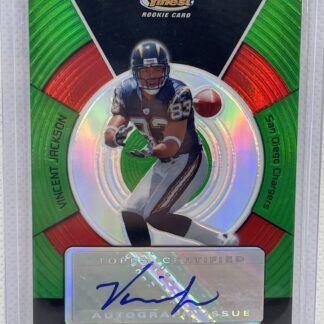 2005 Topps Finest Green Refractor /199 Vincent Jackson Rookie Auto