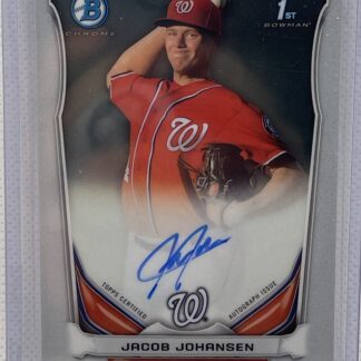 2014 Bowman Chrome Jacob Johansen 1st Bowman Auto Card
