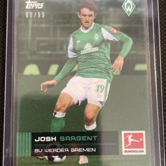 2020-21 Topps Bundesliga Stars of the Season Josh Sargent Green Parallel /99