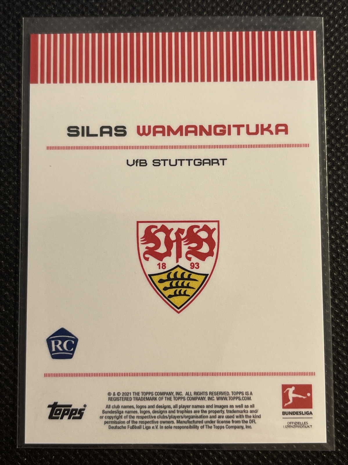 2020-21 Topps Bundesliga Stars of the Season Silas Wamangituka Rookie Stuttgart - Image 3