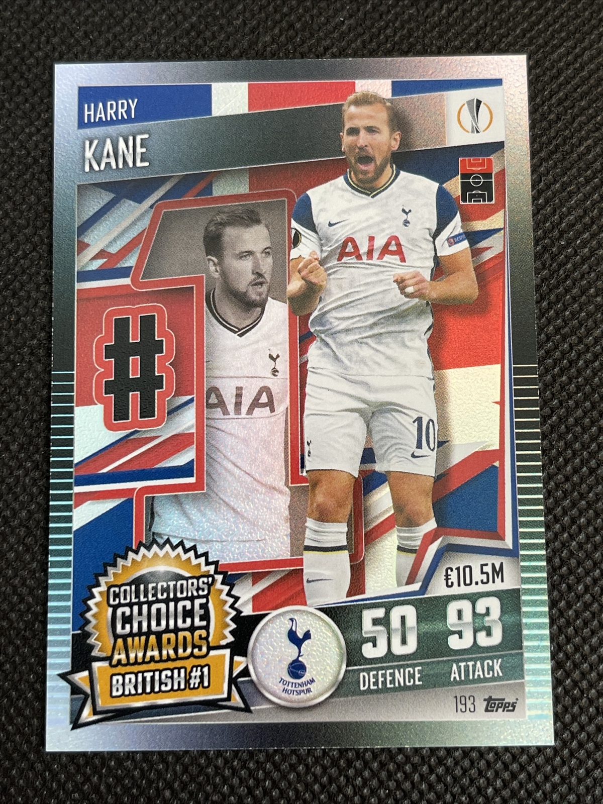 2020-21 Topps Match Attax 101 Collectors' Choice Awards Harry Kane #193