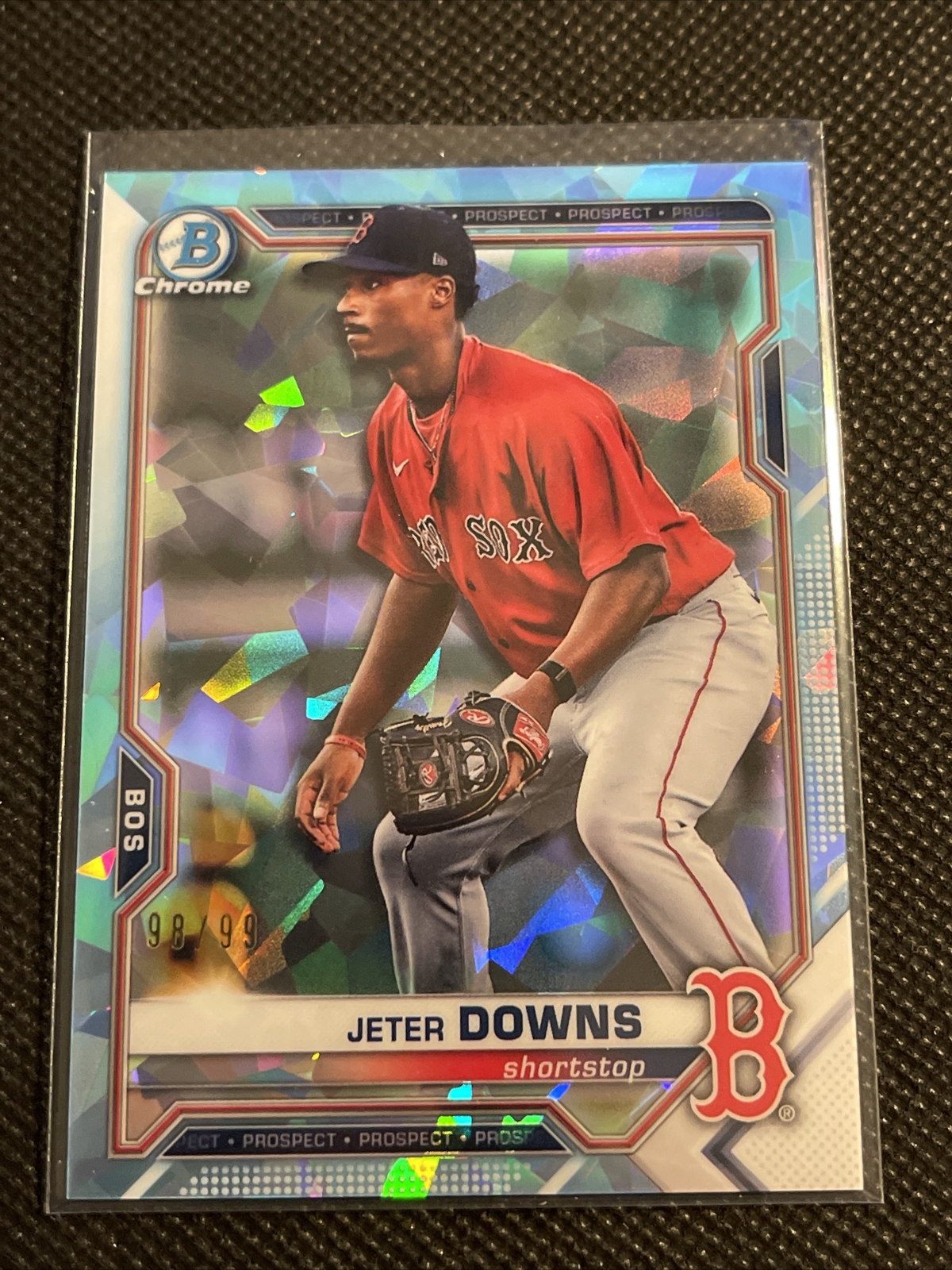 2021 Bowman Chrome Sapphire Edition Jeter Downs Prospects Aqua Refractor /99