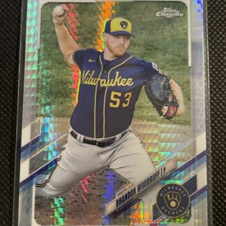 2021 Topps Chrome Prism Refractor #192 Brandon Woodruff - Milwaukee Brewers