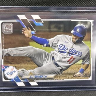 2021 Topps Series 1 #235 A.J. Pollock Los Angeles Dodgers Black 22/70
