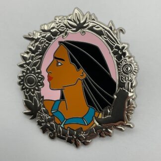2024 Disney Parks Princess Portrait Silver Frame Pocahontas Cameo Pin A7