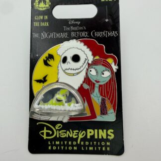 2024 NBC Jack and Sally Holding Oogie Boogie Snow Globe LE Disney Pin B