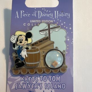A Piece Of Disney History Rafts To Tom Sawyer’s Island Pin Mickey Mouse
