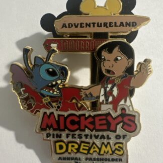 ARTIST PROOF Disneyland Passholder Mickeys Pin Festival Of Dreams Lilo Stitch D0