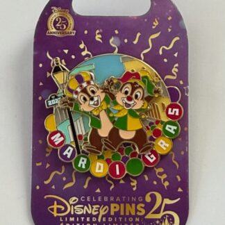 Chip and Dale - Mardi Gras 2025 Dancing Motion Disney Pin B