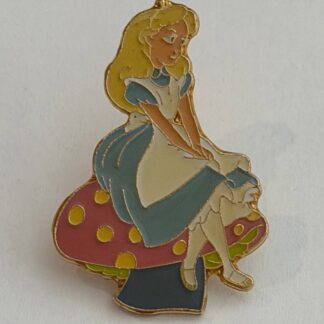 DIS - Alice Sitting on a Mushroom - 45th Anniversary - Tin Disney Pin H0