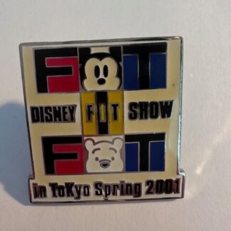 DISNEY JAPAN MICKEY & POOH DISNEY F.I.T. SHOW FIT CONVENTION SPRING 2001 PIN (D6